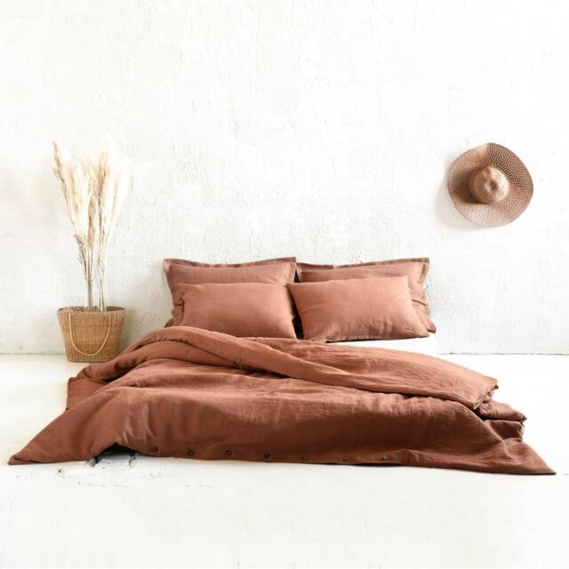 Linen Duvet Cover Full, Natural Queen Duvets, Double, King Bedding - image 1