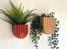 Wall Mounted U-Shape Plant Pot in Custom Colours - Stylish Design Removable Planting Basket - thumbnail 1