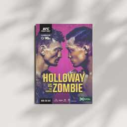 Ufc Fight Night Poster Holloway Vs Korean Zombie - Mma Wall Art - thumbnail 3