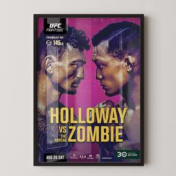 Ufc Fight Night Poster Holloway Vs Korean Zombie - Mma Wall Art - thumbnail 1