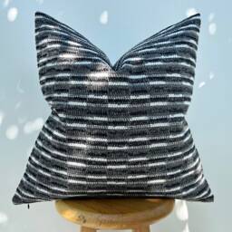 Textured Chenille Throw Pillow Cover Black, White, & Gray Cushion - All Duties Paid Usa - thumbnail 3