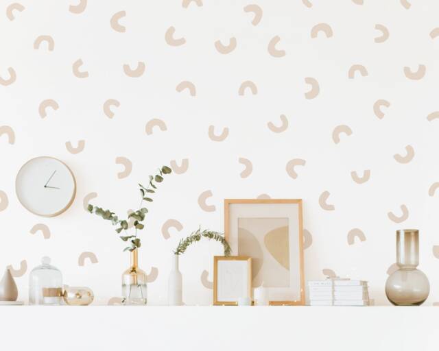 Geometric Wall Decals - Abstract Stickers, Scandinavian Decor, Modern Minimalist Art, Unique Bedroom Decor - image 1