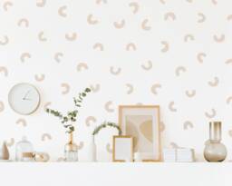Geometric Wall Decals - Abstract Stickers, Scandinavian Decor, Modern Minimalist Art, Unique Bedroom Decor - thumbnail 1
