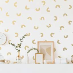 Geometric Wall Decals - Abstract Stickers, Scandinavian Decor, Modern Minimalist Art, Unique Bedroom Decor - thumbnail 2