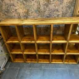 Large Kallax Bookcase/ Storage Unit Made From Solid Rough Sawn Pine - thumbnail 4