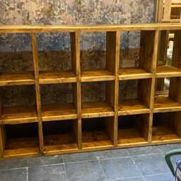 Large Kallax Bookcase/ Storage Unit Made From Solid Rough Sawn Pine - thumbnail 3