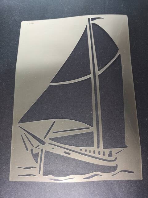 Boat Stencil, Flexible, Reusable, 125Micron, Wall Decor, Home Decor, Furniture Painting, Cardmaking, Craft Stencil From Bitofeverythingbyb