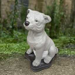 Unique Pitbull Statue Concrete Dog Sculpture Outdoor Pet Figure Stone Memorial Decoration Animal Ornament Dog Lover Gift Front Door Art - thumbnail 2