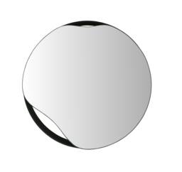 Black Round Mirror 19.7 in - 50 cm Modern Irregular Shape Bathroom - thumbnail 1