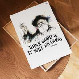 Lubavitcher Rebbe Art Poster - Jewish Inspirational Gift - thumbnail 1