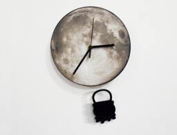 Halloween Cooking Pot Swinging On The Moon - Wall Clock With Pendulum Clock Unique Gift Idea