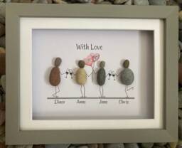 Birthday Pebble Art. Personalised Birthday Gift. Friend Picture - thumbnail 1