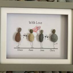 Birthday Pebble Art. Personalised Birthday Gift. Friend Picture - thumbnail 2
