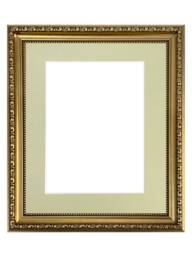 Shabby Chic Gold Picture Frame With Light Grey Mount - thumbnail 1