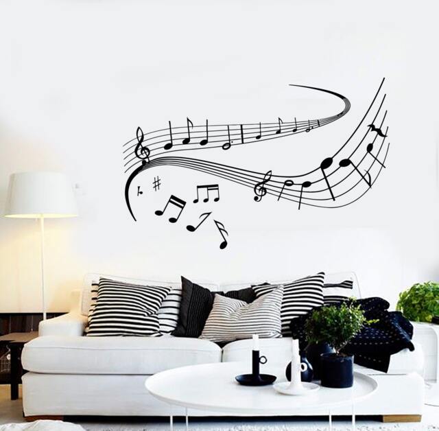 Wall Vinyl Music Notes Dancing Good Sound Guaranteed Quality Decal 1541Dz - image 1