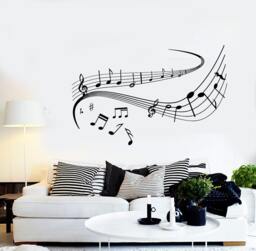 Wall Vinyl Music Notes Dancing Good Sound Guaranteed Quality Decal 1541Dz - thumbnail 1