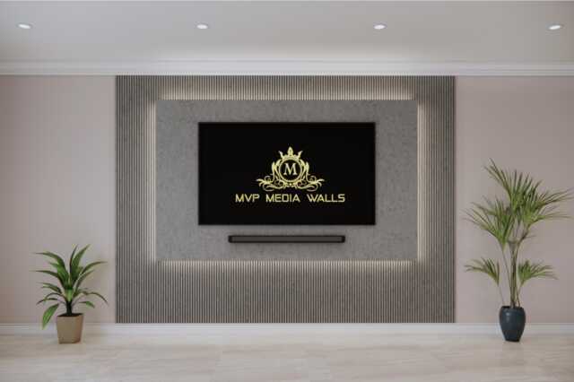 Media Wall Kit - Tv Panel & 240cm 0F Acoustic Panels - image 1