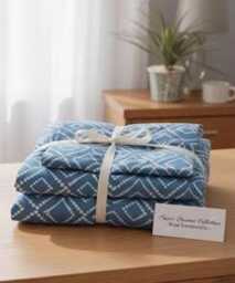 Luxurious Cotton King Size Bedding Set, Reversible Block Printed Duvet Cover With Pillowcases, Eco Friendly Pure Indian Bed Linen - thumbnail 4