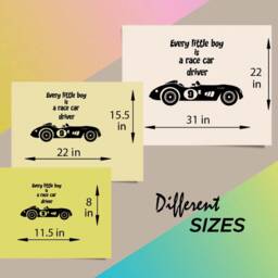 In-Style Decals Wall Vinyl Decal Decor Art Sticker Every Little Boy Race Car Driver Quote Retro Sports Racing Kids Nursery Design 549 - thumbnail 2