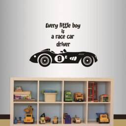 In-Style Decals Wall Vinyl Decal Decor Art Sticker Every Little Boy Race Car Driver Quote Retro Sports Racing Kids Nursery Design 549 - thumbnail 1