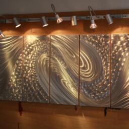 Abstract Metal Wall Art Sculpture Modern 3D Painting, Indoor Outdoor Decor - thumbnail 3