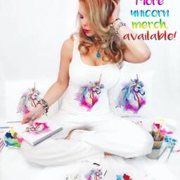 Magical Unicorn Spun Polyester Square Pillow Perfect For The Lovers Room - thumbnail 3