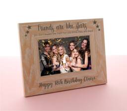 Engraved Wooden Photo Frame Personalised Birthday Gift, Friends Gift - thumbnail 1