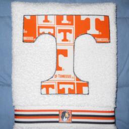 Tennessee Volunteers Bathroom Hand Towel Appliqued Vols Fan Gift - thumbnail 3