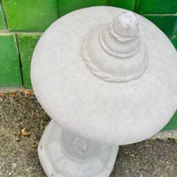 Concrete White Pagoda Statue Stone Garden Lantern Figurine Outdoor Zen Decor Cement Yard Ornament Japanese Style Sculpture Christmas Gift - thumbnail 4