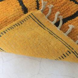 Moroccan Rug, Custom Fabulous Boujad Authentic, Azilal Yellow Carpet - thumbnail 4