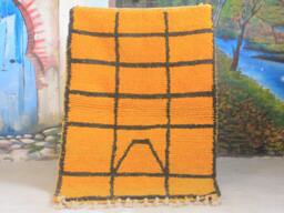 Moroccan Rug, Custom Fabulous Boujad Authentic, Azilal Yellow Carpet - thumbnail 1