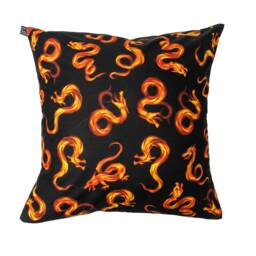 Flaming Chinese Dragon Cushion Cover Fits 18