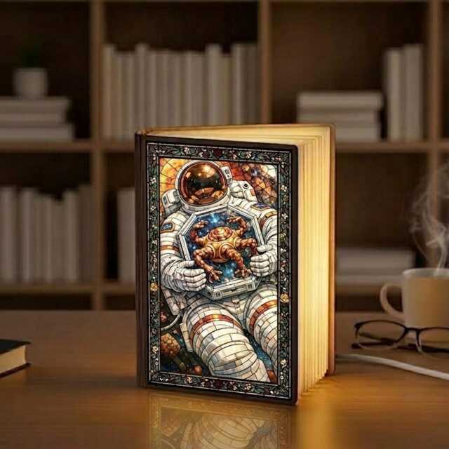 Project Hail Mary Night Light, Gift For Movie Fans, Tv Fans Gift, Colors Changing, Birthday Foldable Book Lamp - image 1