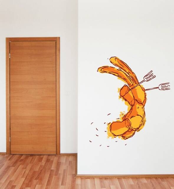 On The Wining Side Wall Sticker Decal - Kids Stickers, Animals Childrens Decals, Art, Room, Girl, Boy