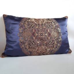 Rubelli Sherazade Silk Lampas Fabric Lumbar Throw Pillow Cushion Cover - Handmade in Italy - thumbnail 2