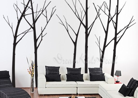 Tree Wall Decal Set, Nursery Decor, Flying Birds Sticker For Kids Room - image 1