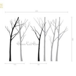 Tree Wall Decal Set, Nursery Decor, Flying Birds Sticker For Kids Room - thumbnail 2