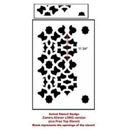 Moroccan Stencil Zamira - Long Reusable Wall Stencil Patterns Instead Of Wallpaper Quality Stencils For Diy Decor - thumbnail 4