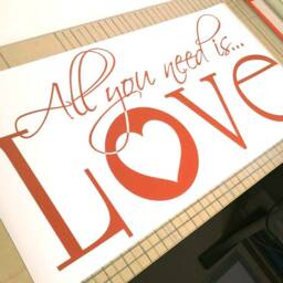 All You Need Is Love Wall Sticker, Romantic Art, Art Bedroom Decor, Decal, Living Room Decor - thumbnail 2