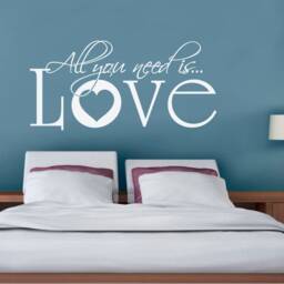All You Need Is Love Wall Sticker, Romantic Art, Art Bedroom Decor, Decal, Living Room Decor - thumbnail 3