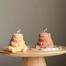 Handmade Grumpy Cat Candle Decorative Soy Wax Pillar Candle - thumbnail 1