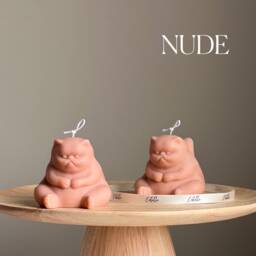 Handmade Grumpy Cat Candle Decorative Soy Wax Pillar Candle - thumbnail 2