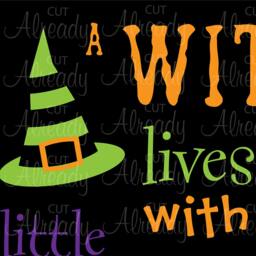 Printable-Witch Lives Here With Her Monster & Handsome Devil -Halloween Sign Wall Decor-Halloween Digital Art Printable - Dyi - thumbnail 2