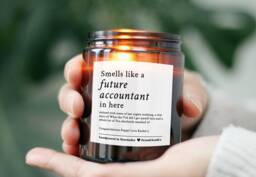 Graduation Gift For Future Accountant Accounting Student Daughter Son - Funny Custom University Candle Present . Acca Aat Icaew - thumbnail 1