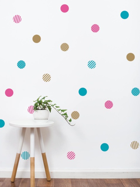 Mixed Pattern Dots Wall Decals Peel & Stick Kids Room Decor - image 1