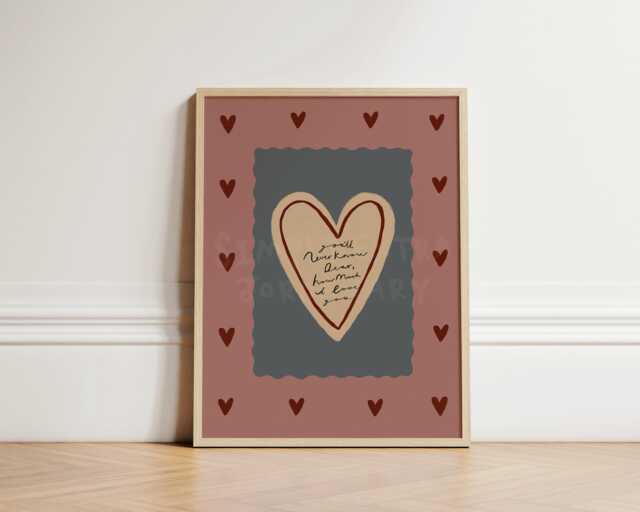 You'll Never Know Dear Print, Loving Nursery Hand Drawn Baby Bedroom Whimsical Art Girls Unframed - image 1