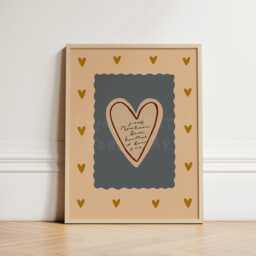 You'll Never Know Dear Print, Loving Nursery Hand Drawn Baby Bedroom Whimsical Art Girls Unframed - thumbnail 2