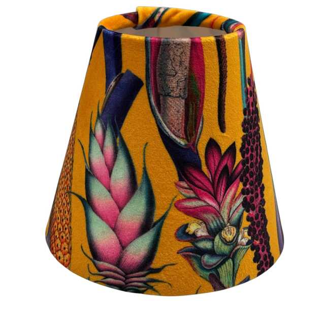 Botanical Velvet Candle Clip Lampshade, Chandelier Lampshades, On Lampshade - image 1