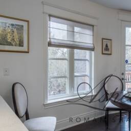 Custom Cordless Roman Shade - Light Filtering Faux Linen Window Treatment - thumbnail 2