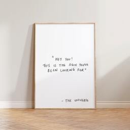 Living Room Wall Art, Hand Drawn Print, Handwritten Typography Quote Poster, This Is The Sign Minimalist Decor - thumbnail 2